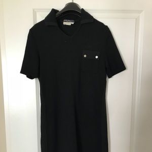 Elegant salvatore ferragamo wool t shirt dress